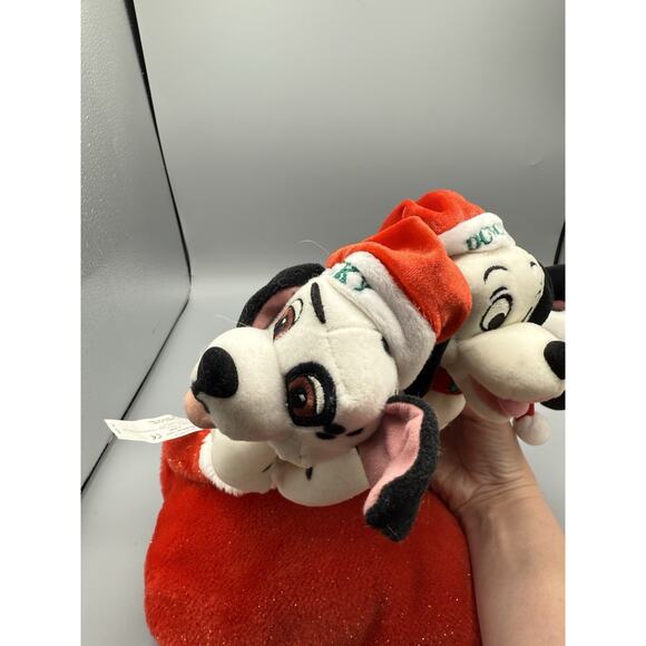 Disney 101 Dalmatians Christmas Stocking Plush Puppies Domino Lucky Jolly - Picture 3 of 6